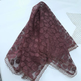 مینی اسکارف گیپور طرح سنگی ابعاد 70 در 70 سانتی متر