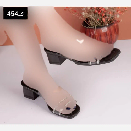 صندل شیشه ای زنانه زیره پلیمر سبک سایز 39