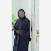 عبا آستین چیندار جنس شانتون فری سایز