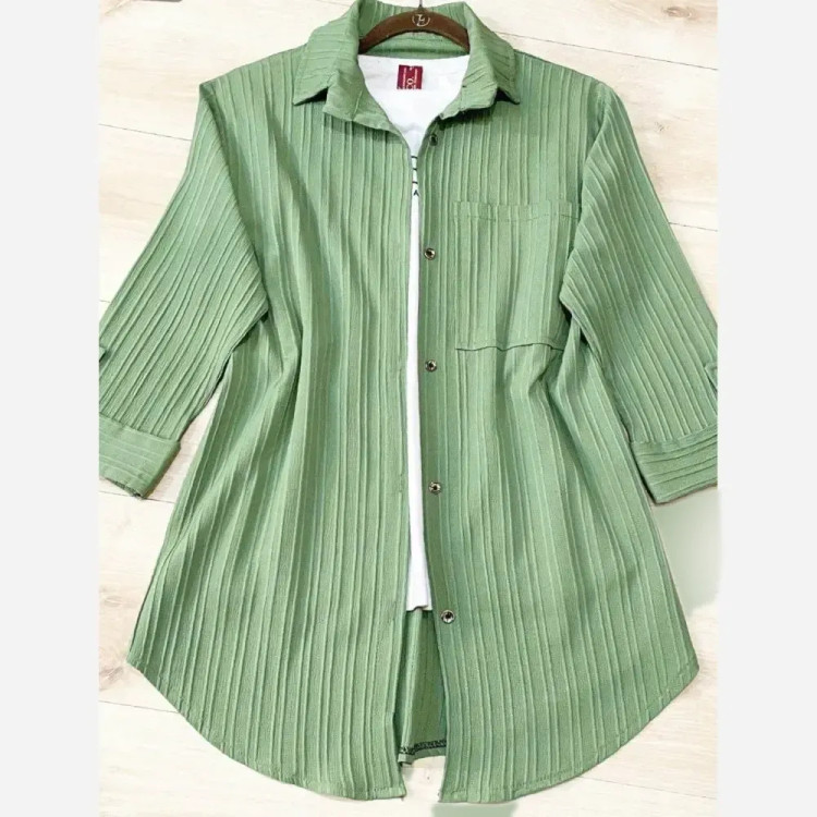 تونیک مانتویی زنانه نهال جنس ایوا پلاس فری سایز