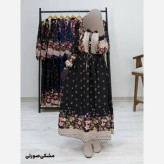 پیراهن ساحلی لاله فلور نخ زنانه فری سایز سورمه ای مشکی قرمز مشکی صورتی
