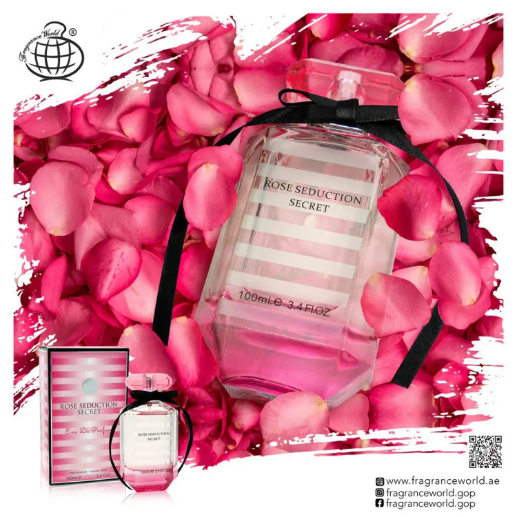 عطر زنانه فرگرنس ورد رز سداکشن سکرت الهام گرفته از ویکتوریا سکرت بامشل ادوپرفیوم 100 میل