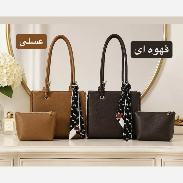 کیف زنانه چرم مصنوعی اسپرت و روزمره با بند بلند