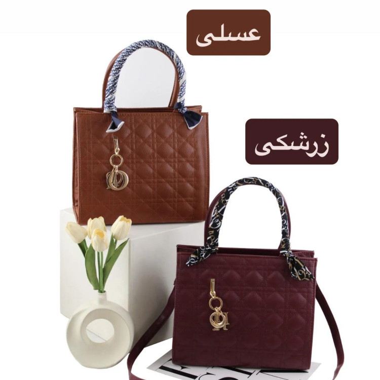 کیف زنانه چرم مصنوعی روزمره و مجلسی مدل سه بند