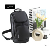 کیف مردانه پارچه ای اسپرت و روزمره قهوه ای تیره جیب دار بند بلند