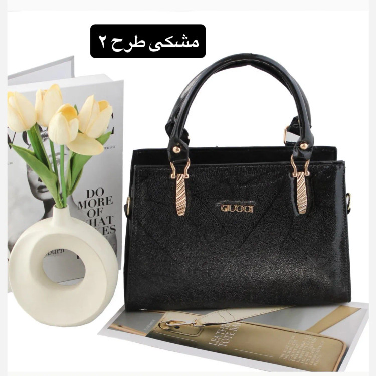 کیف زنانه رسمی و مجلسی چرم مصنوعی با بند بلند