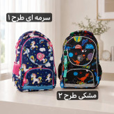کوله مدرسه و دانشگاه ابعاد 41 در 31 سانتیمتر جنس آستر ساتن دارای 6 جیب بیرونی