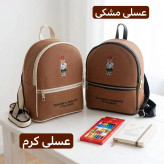 کوله پشتی بچگانه پارچه ای طرح کنف ابعاد 30 در 25 سانتیمتر