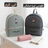 کوله پشتی بچگانه پارچه ای طرح کنف ابعاد 30 در 25 سانتیمتر