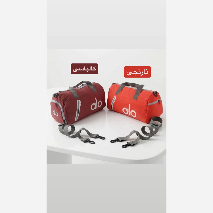 ساک ورزشی و مسافرتی پارچه ای سه بند با جیب بیرونی و زیپ