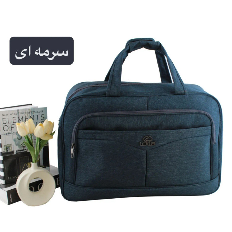 ساک ورزشی و اسپرت پارچه ای سه بند با ابعاد 53 در 34 سانتیمتر