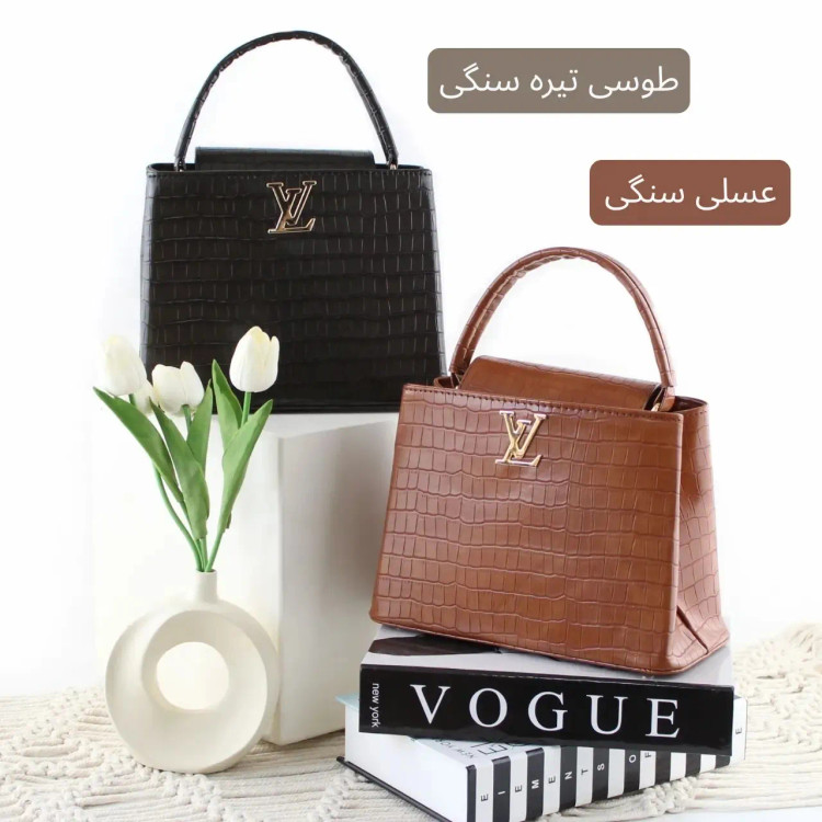 کیف زنانه چرم مصنوعی رسمی و مهمانی با بند بلند