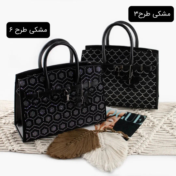کیف زنانه چرم مصنوعی رسمی و مهمانی ابعاد 30 در 25 در 10 سانتیمتر
